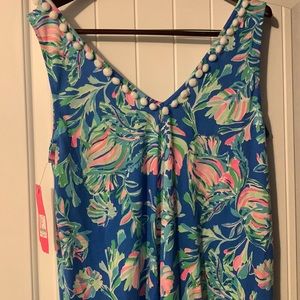 NWT Lilly Pulitzer Camilla Swing Dress in Blue Flare Fancy Fins